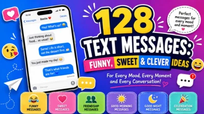 128 text messages with funny, sweet, clever ideas for friendship, mornings, celebrations, and everyday chats