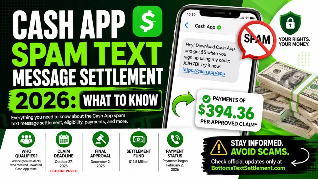 Cash App Spam Text Settlement 2026