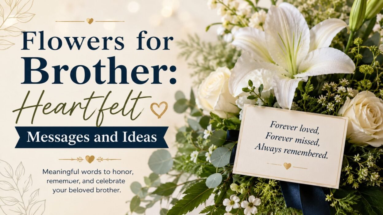 Heartfelt funeral flower messages and ideas for honoring a beloved brother