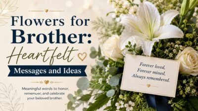 Heartfelt funeral flower messages and ideas for honoring a beloved brother