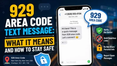 929 area code text message guide with phone, safety tips, and New York area code information