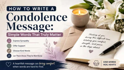 How to write a condolence message with simple words of sympathy, comfort, and support