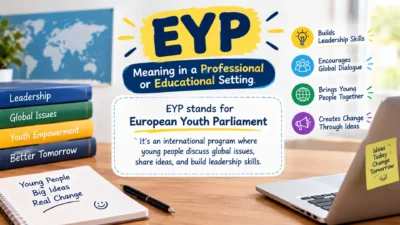 EYP meaning in professional or educational settings, explaining the European Youth Parliament and youth leadership.