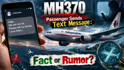 MH370 passenger text message mystery with Malaysia Airlines plane and fact or rumor investigation.